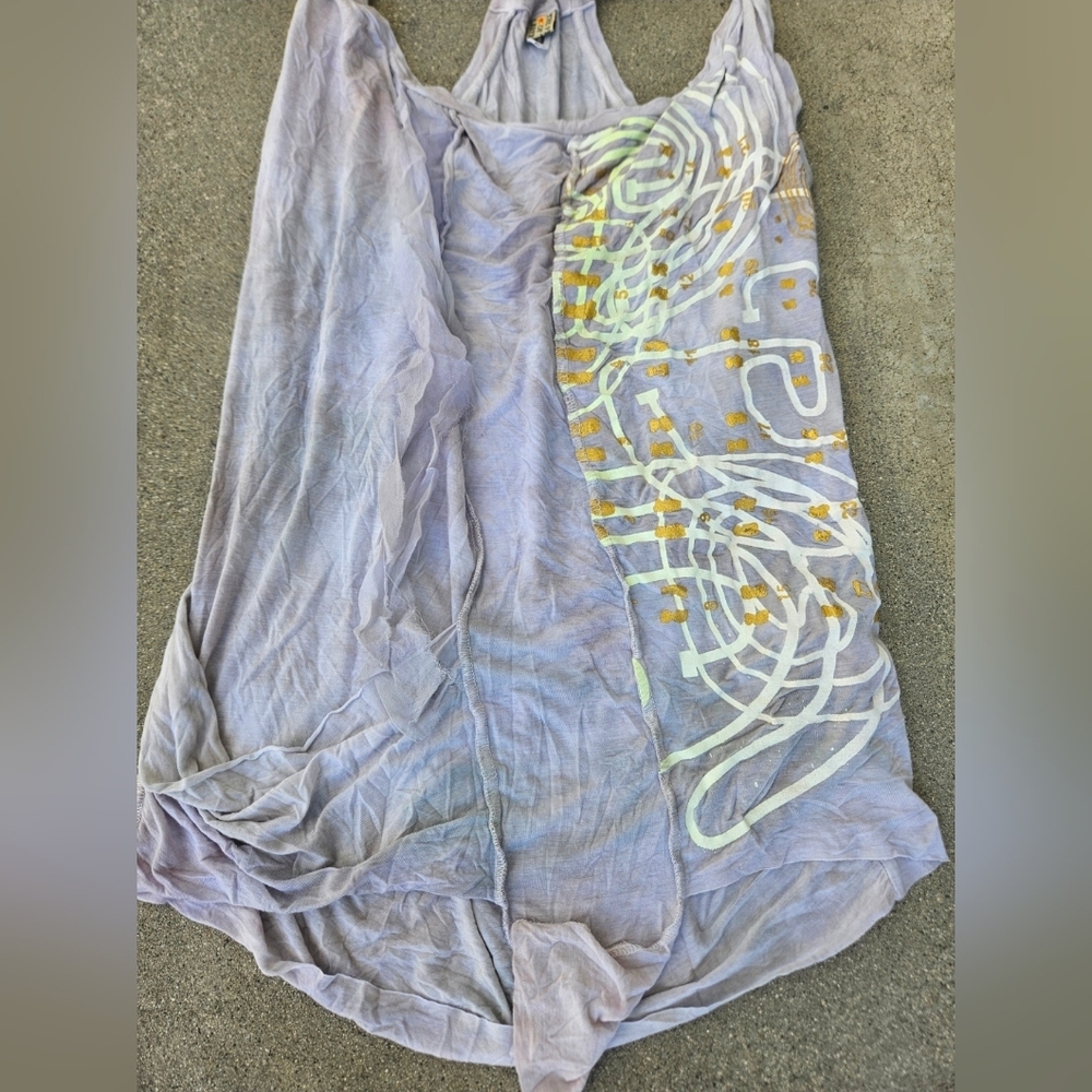 RARE LIKE NEW THE PEOPLE OF THE LABYRINTHS GRAPHIC TANK VISCOSE VINTAGE Med/Lg - Picture 5 of 10
